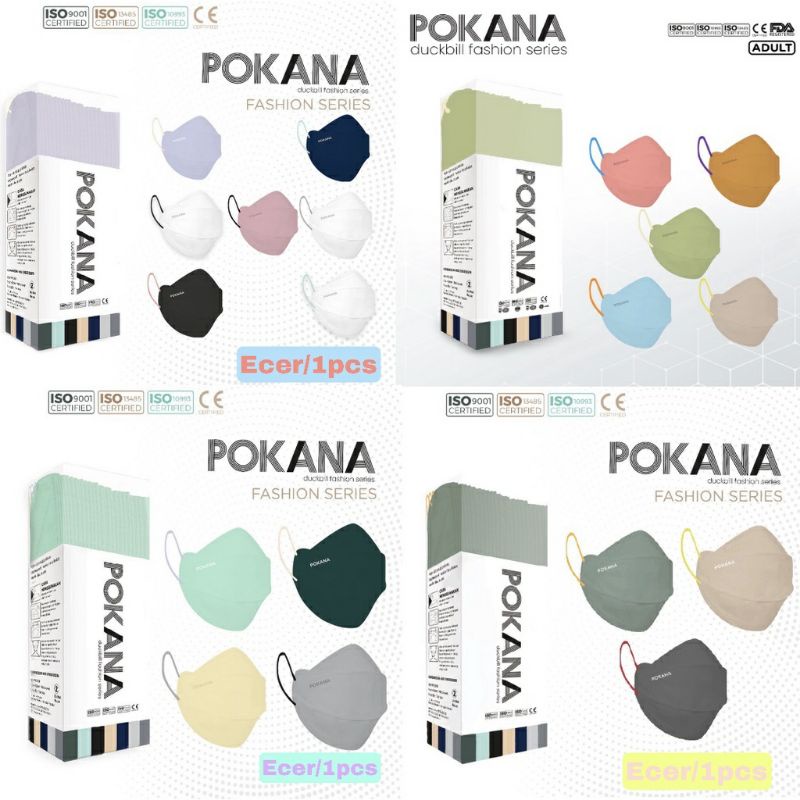ECER/SATUAN Pokana Duckbill Fashion Series 4 Ply 4D Mask