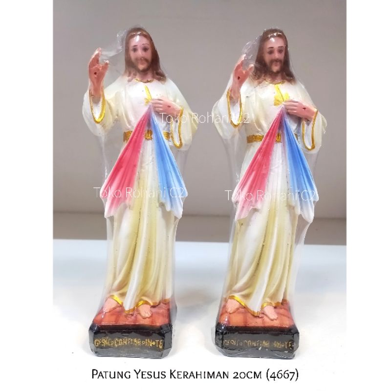 Patung Yesus Kerahiman 20cm (4667) - Patung Yesus Kerahiman - Patung Yesus - Patung Rohani