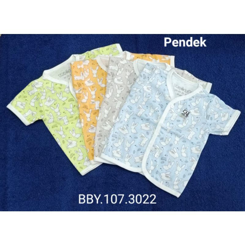 3Pcs baju bayi 0-3m NASUKA katun halus SNI Baju bayi Newborn Premium Pakaian Bayi Baru Lahir-4pc rabbit Lgn pndk