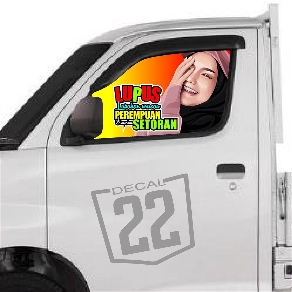 STIKER ONE WAY KACA MOBIL GRAND MAX STIKER KACA VARIASI GRAND MAX KODE 06 Podo