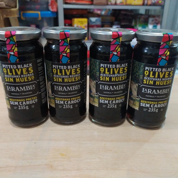 

la rambla pitted black olive buah zaitun hitam 235gr