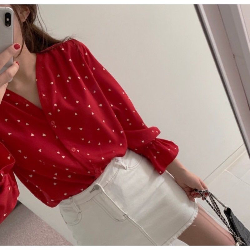 blouse import korean / atasan bunga flower floral garden atasan blouse korea bangkok vintage import