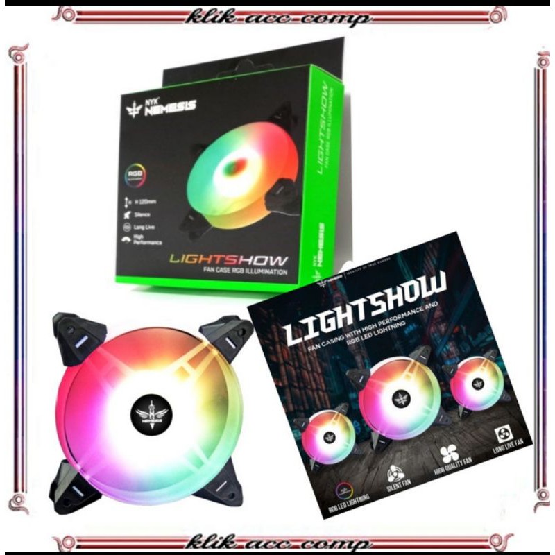 Fan Case NYK Nemesis Lightshow RGB 12 CM/cooler cpu/cooler pc 12 cm