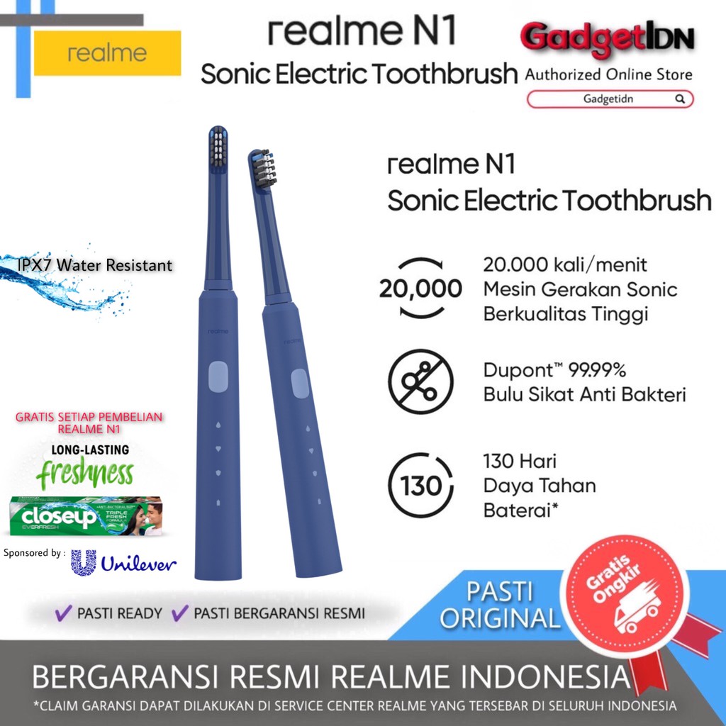 realme N1 Sonic Electric Toothbrush Sikat gigi Elektrik Realme Bergaransi Resmi