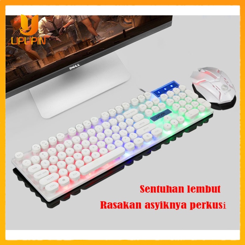 Jual Upupin Paket Gaming Keyboard dan Mouse RGB / Set Gaming Mouse dan