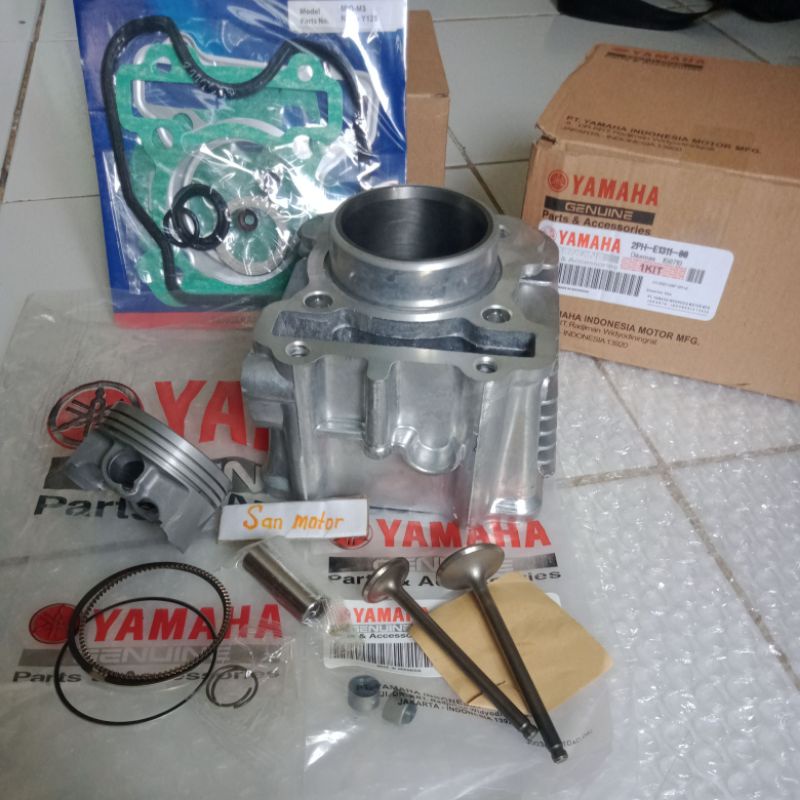 Block Seher Assy Komplit Plus Klep Set Yamaha Mio M3 Mio Z 125 Soul Gt 125 Kualitas Ori YGP.