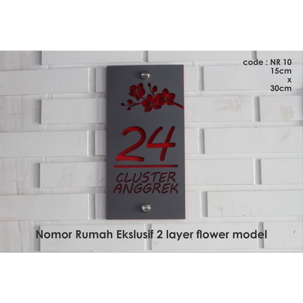 

Nomor Nomer Rumah Akrilik Acrylic 2 Layer Model Flower Berkualitas