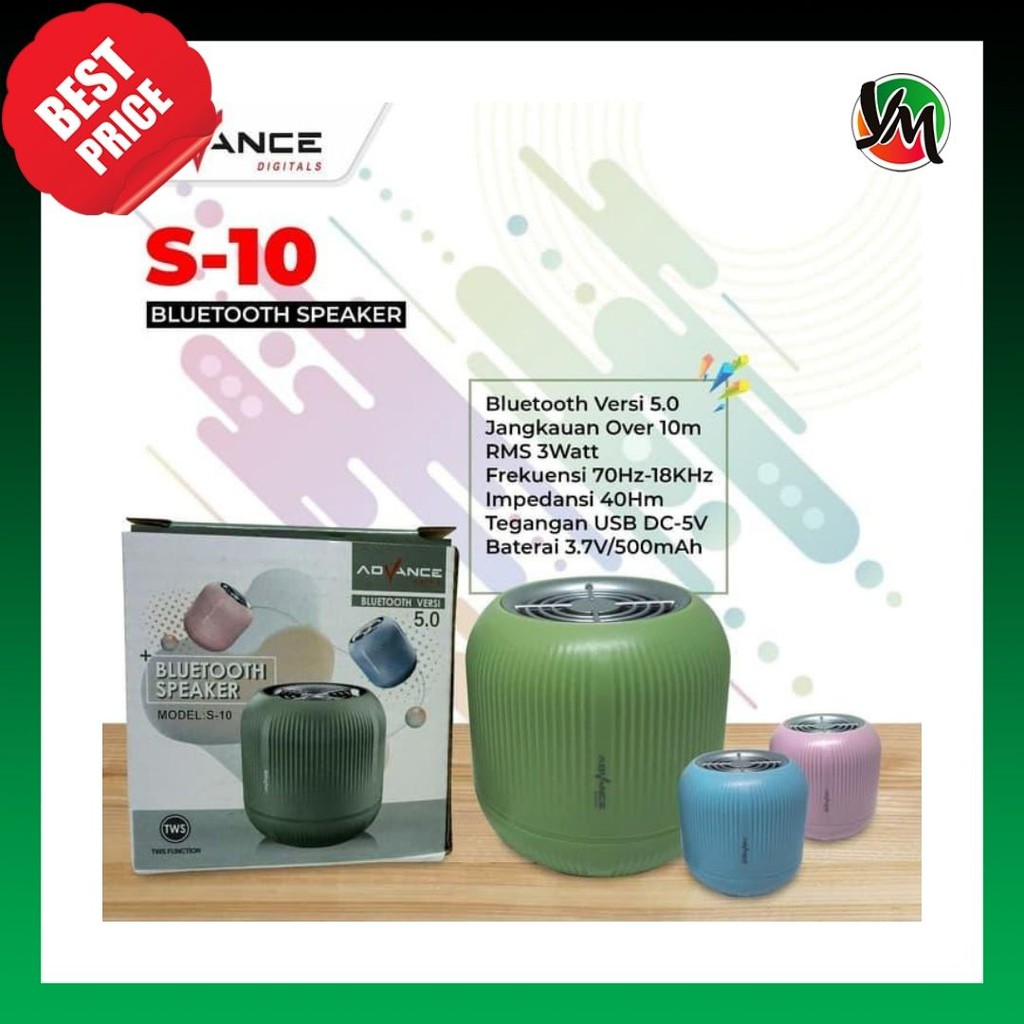 SPEAKER BLUETOOTH ADVANCE S10 Speaker Mini Speaker Bt