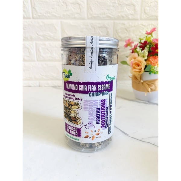 

EARTH LIVING O'PURE ALMOND CHIA FLAX SESAME CRISP BAR 240G