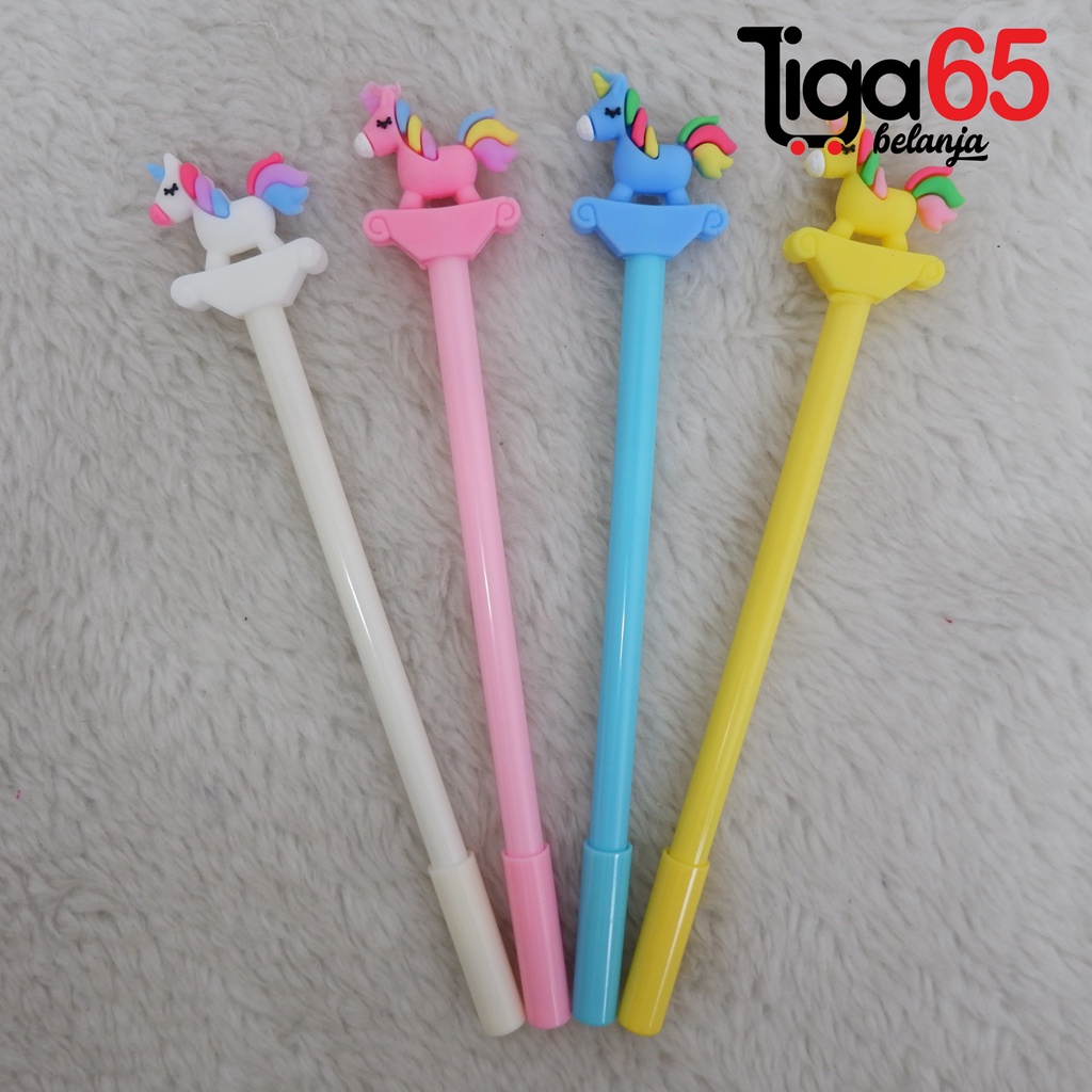 365 GEL PEN #41156 Pulpen Gel Bahan Rubber Karakter Fancy