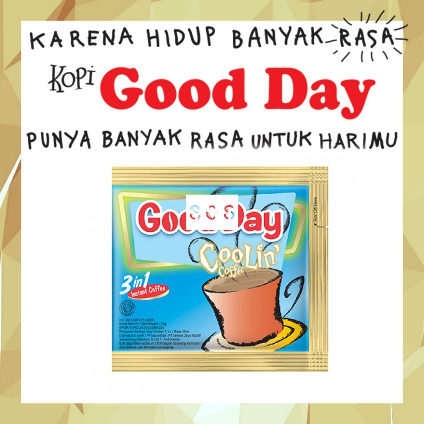 

《OS3》 Good Day Coolin Latte 20 gram | biru muda | - KOPI
