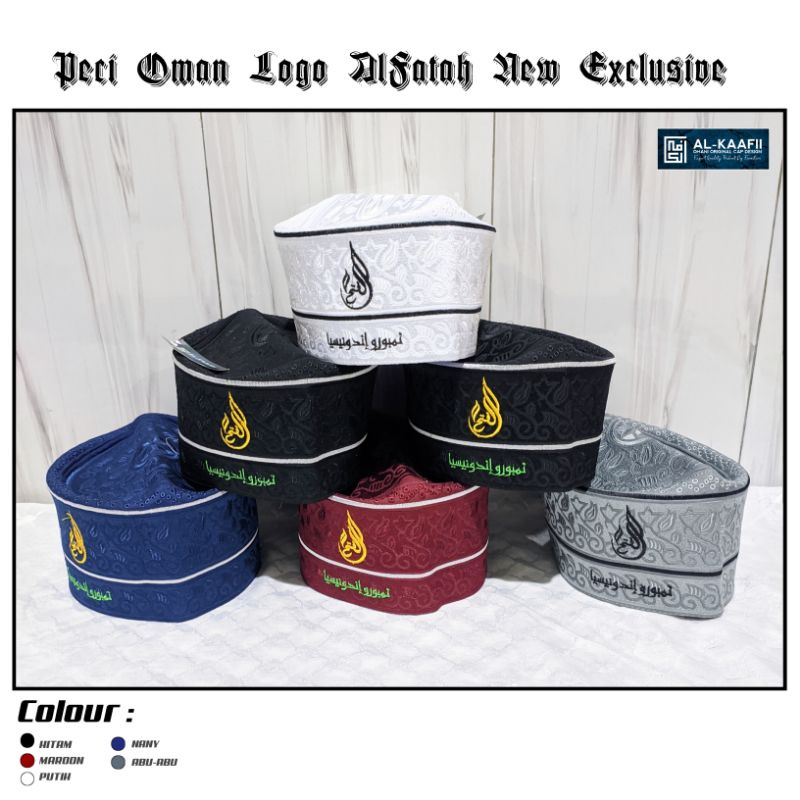 Peci Oman Logo AlFatah Temboro AlKaafii Exclusive by Einzstore