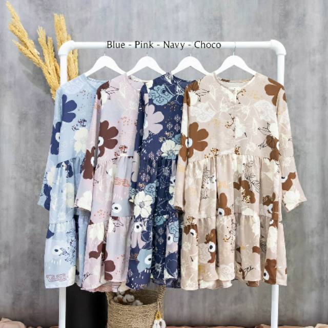 Alida Flowy Tunic / tunik bunga / tunik motif / jumbo / tunik lebaran
