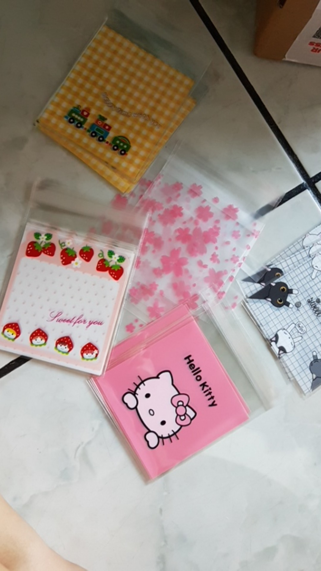 Kantong Plastik Kue Cake Cookies Bag Fancy Candy Permen Opp Motif New Terlengkap Termurah 10x10