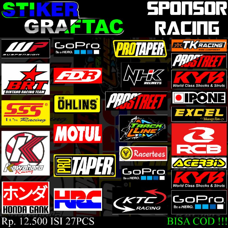 

Stiker Sticker Sponsor Racing Sunmori Herex Brand Aestetic Thailook Babylook Aksesoris Motor kerennn Murah 1paket Isi banyak