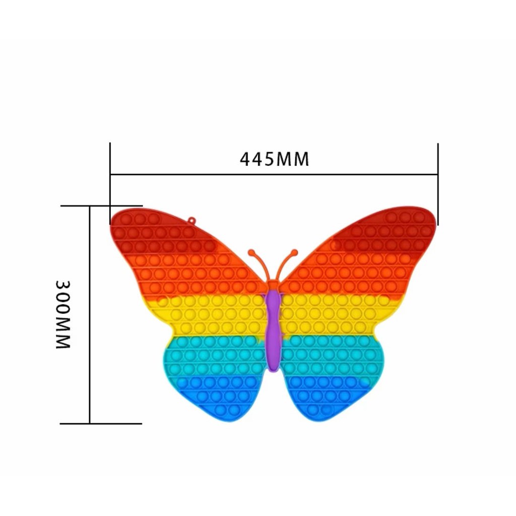 Pop It Fidget Toy Rainbow Mainan anak super jumbo xxl kupu kupu Murah