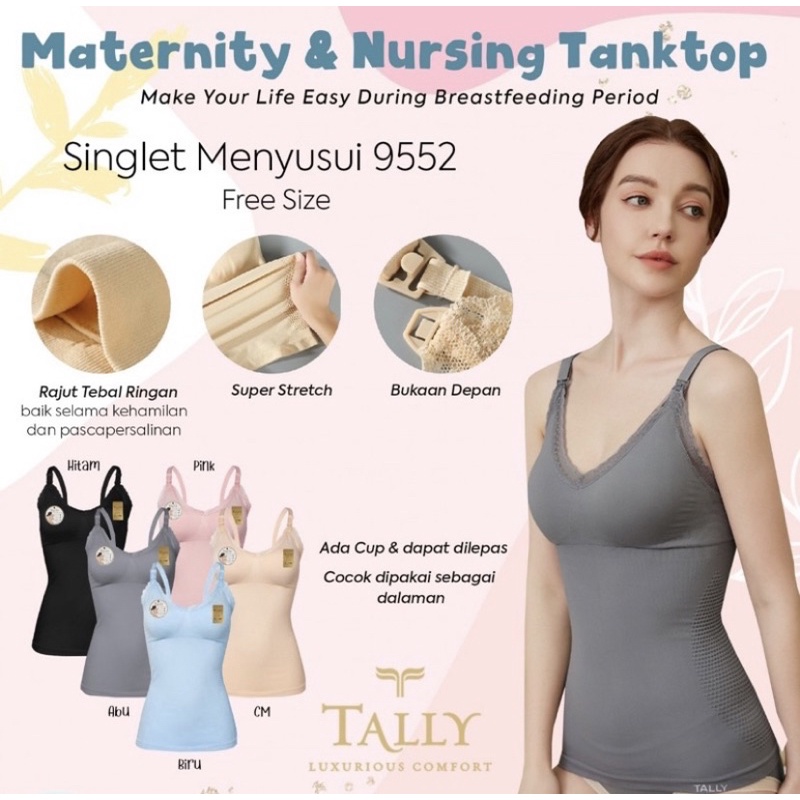 Singlet Bra BH Menyusui Maternity Bra Lembut Tally S 9550 / 9552