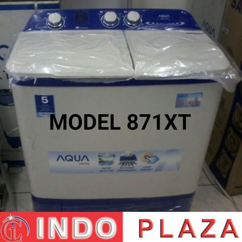 Mesin cuci AQUA 2 Tabung 8 Kg / 8Kg QW-881xt / 871xt / 861xt / 851xt