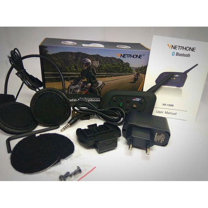 Intercom Bluetooth Helm V6 + Intercom 6 Rider