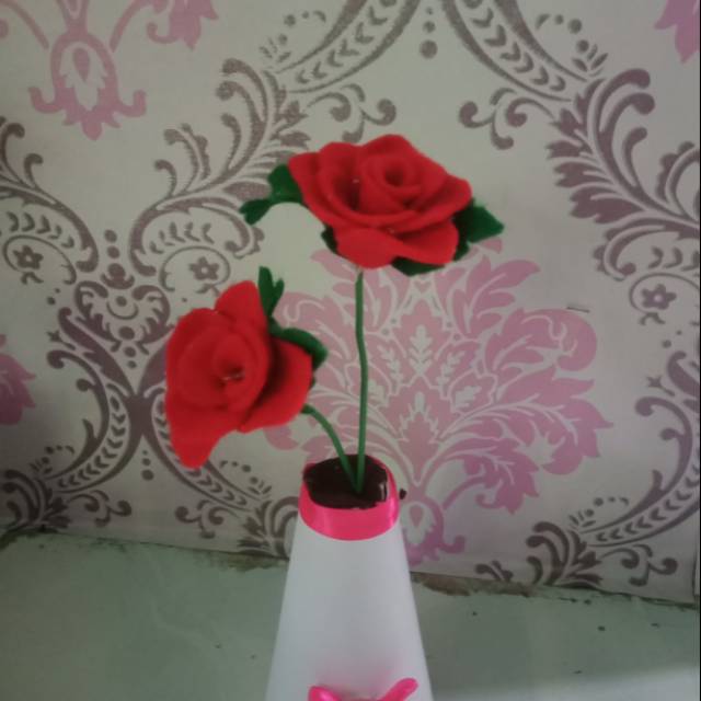 Bunga / kain flanel / hiasan / bunga