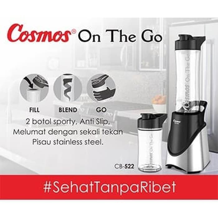 BLENDER PLASTIK COSMOS ON THE GO CB522 / CB 522 / CB-522 ( 2 LITER ) ORIGINAL ( ORI ) 100% TERMURAH