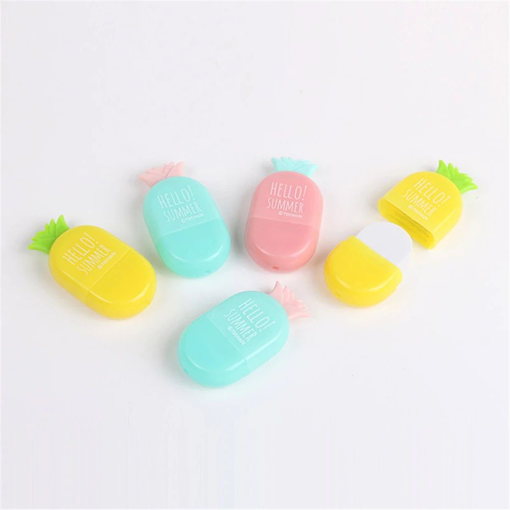 ELEGANT Creative Rubber Eraser Cartoon Correction Supplies Pineapple Eraser Mini Eraser Cute Students Stationery Kids Gift Office Eraser School Supplies