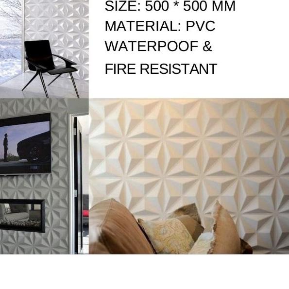 ♤ 3D wall panel wallpanel 3d pvc . Bukan wallpaper , sticker , foam ✸