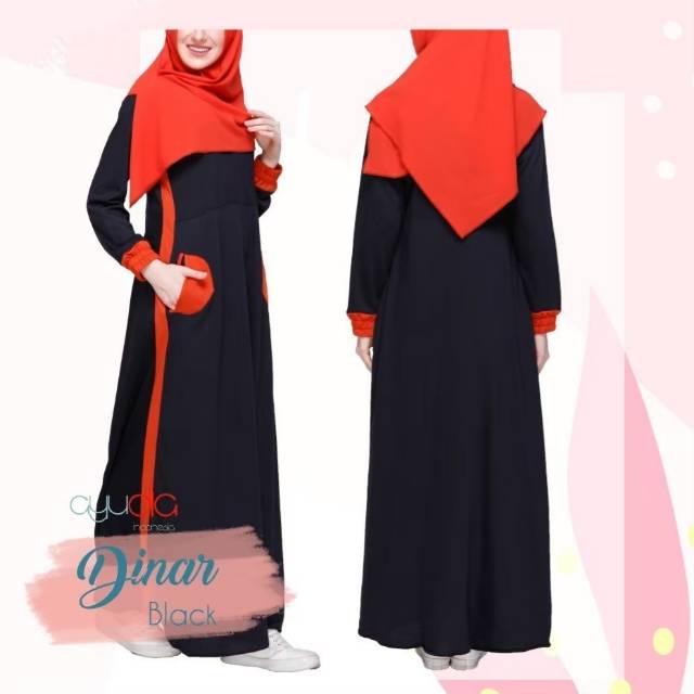 Dinar Dress by Ayudia (gamis casual syari baby terry)
