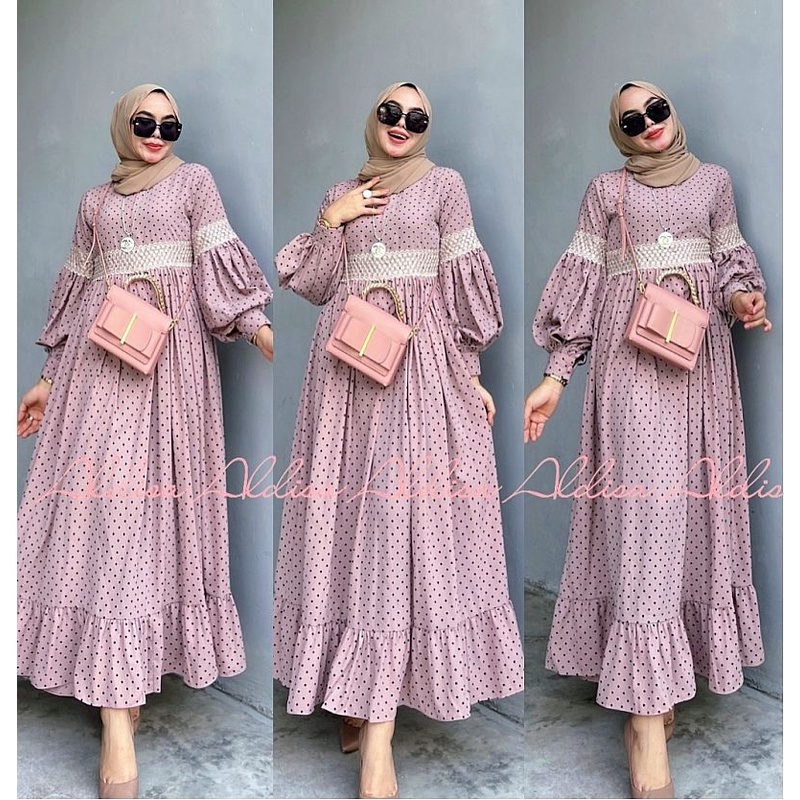 Kimiko salem  Kimiko Midi ( mini dress) by Aldisa Ceruty Polka ZAHRA COLLECTION