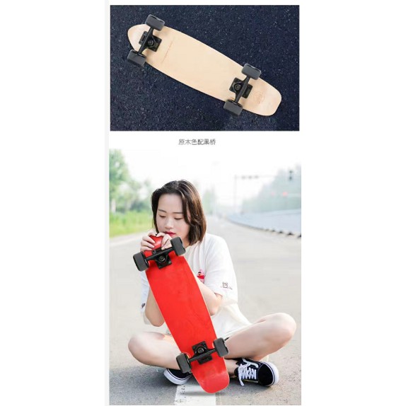 Skateboard Panjang Bahan Kayu cruiser Ukuran 26x7.5 Inch Untuk Hadiah Ulang Tahun