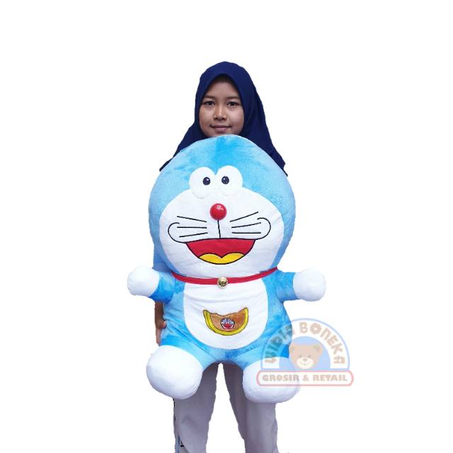 Boneka doraemon jumbo bahan yelvo import 65 cm