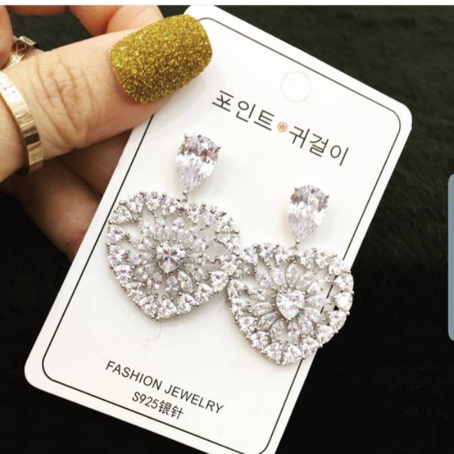 Anting silver925 (premium) anti karat 4057