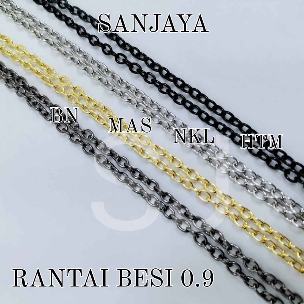 RANTAI NURI 0.9 PER PACK 100M / RANTAI BAHAN KALUNG / RANTAI BAHAN GELANG / RANTAI METERAN / RANTAI BAHAN AKSESORIS / VARIASI RANTAI BESI 0.9