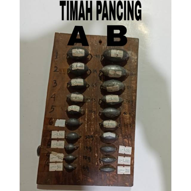 TIMAH PANCING MODEL A DAN B UKURAN 12 3 4 5 6 7 8 9 10 KEMASAN 250G (SEPEREMPAT KG)