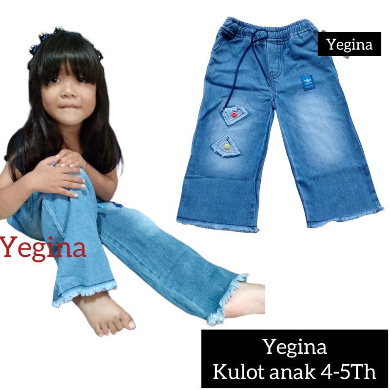 KULOT JEANS ANAK RAWIS JAMINAN REALPIC PINGGANG FULL KARET/celana anak perempuan panjang/kulot anak