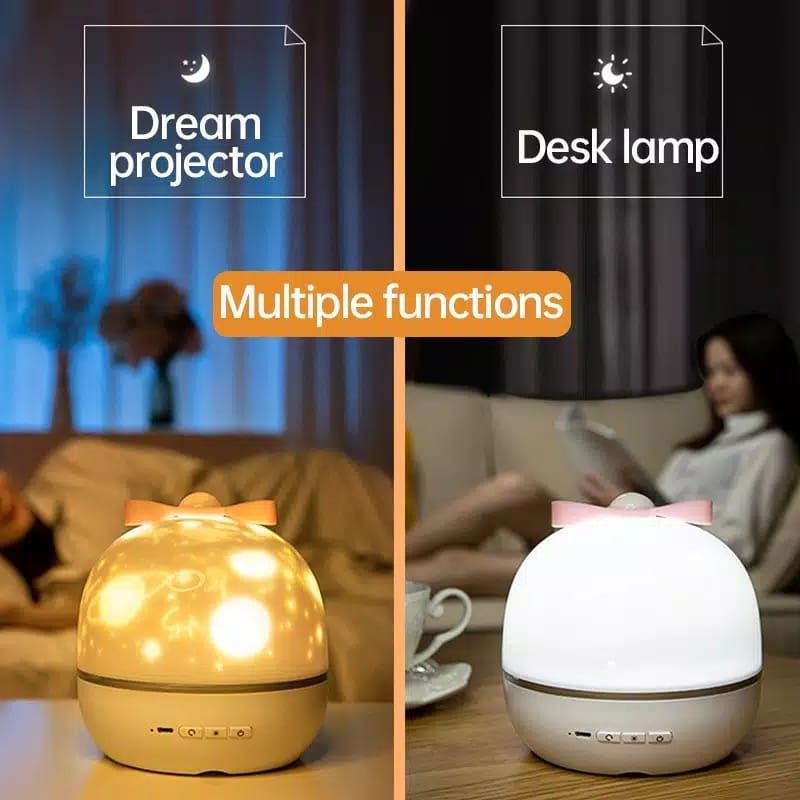 Lampu Proyektor Langit Berbintang Rotasi 360 Derajat Untuk Kamar Tidur