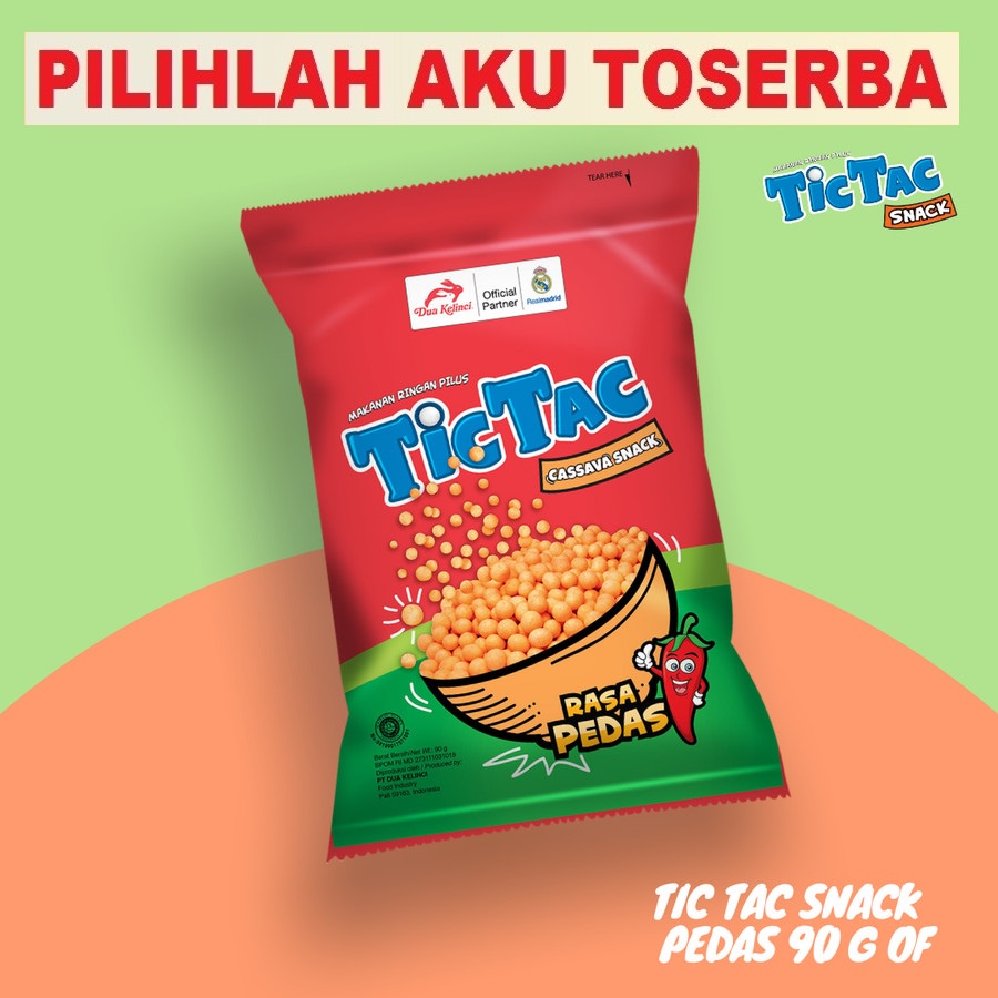 TIC TAC PEDAS 90 GR - ( HARGA 1 DUS ISI 50 BUNGKUS )