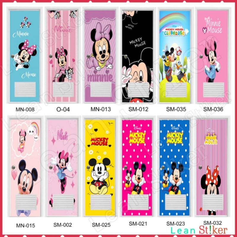 Stiker Pintu Kamar Mandi Mickey mouse