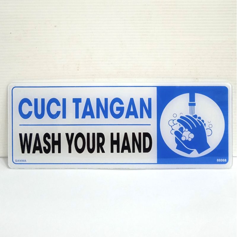 

sign akrilik cuci tangan/papan cuci tangan/sign board sansan wawa