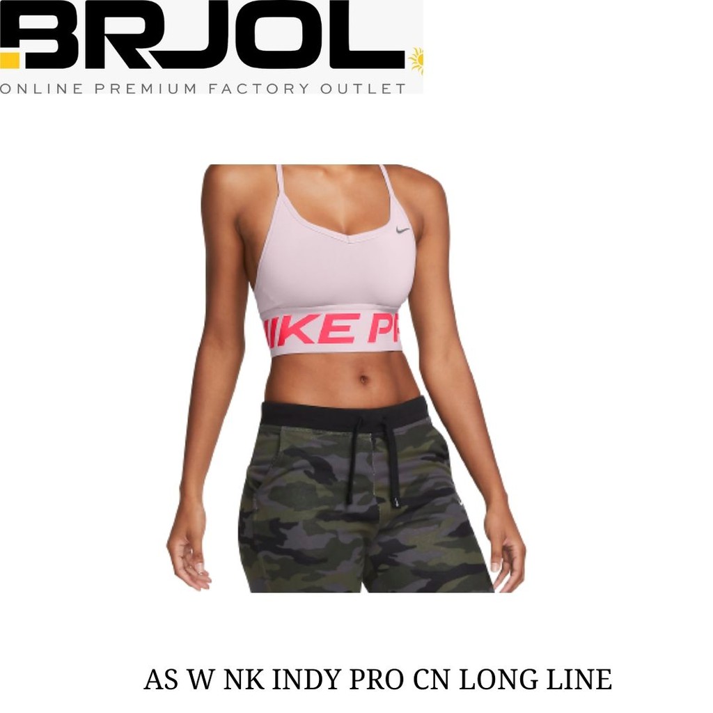 SPORT YOGA GYM BRA WANITA ORIGINAL NIKE AS W NK INDY PRO CN LONG LINE