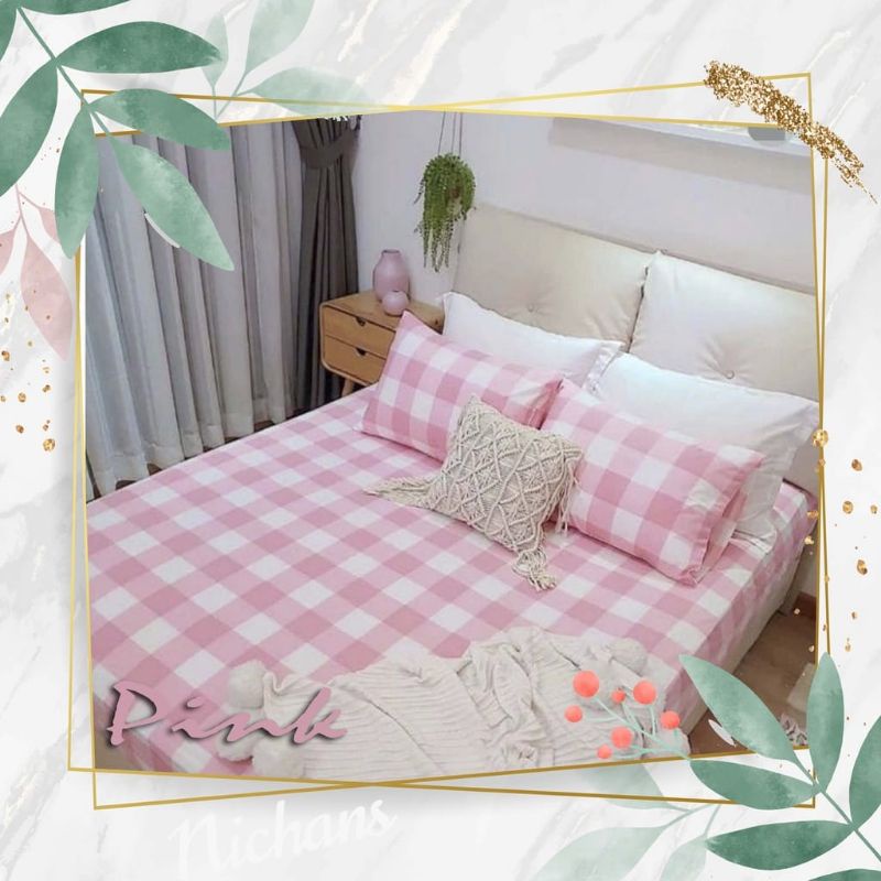 Sprei Motif Kotak-kotak Ukuran No 1 180x200 / Sprei aesthetic