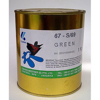 Cat Sablon Gelas COATES HIJAU Tinta Sablon Gelas COATES 1 Kg