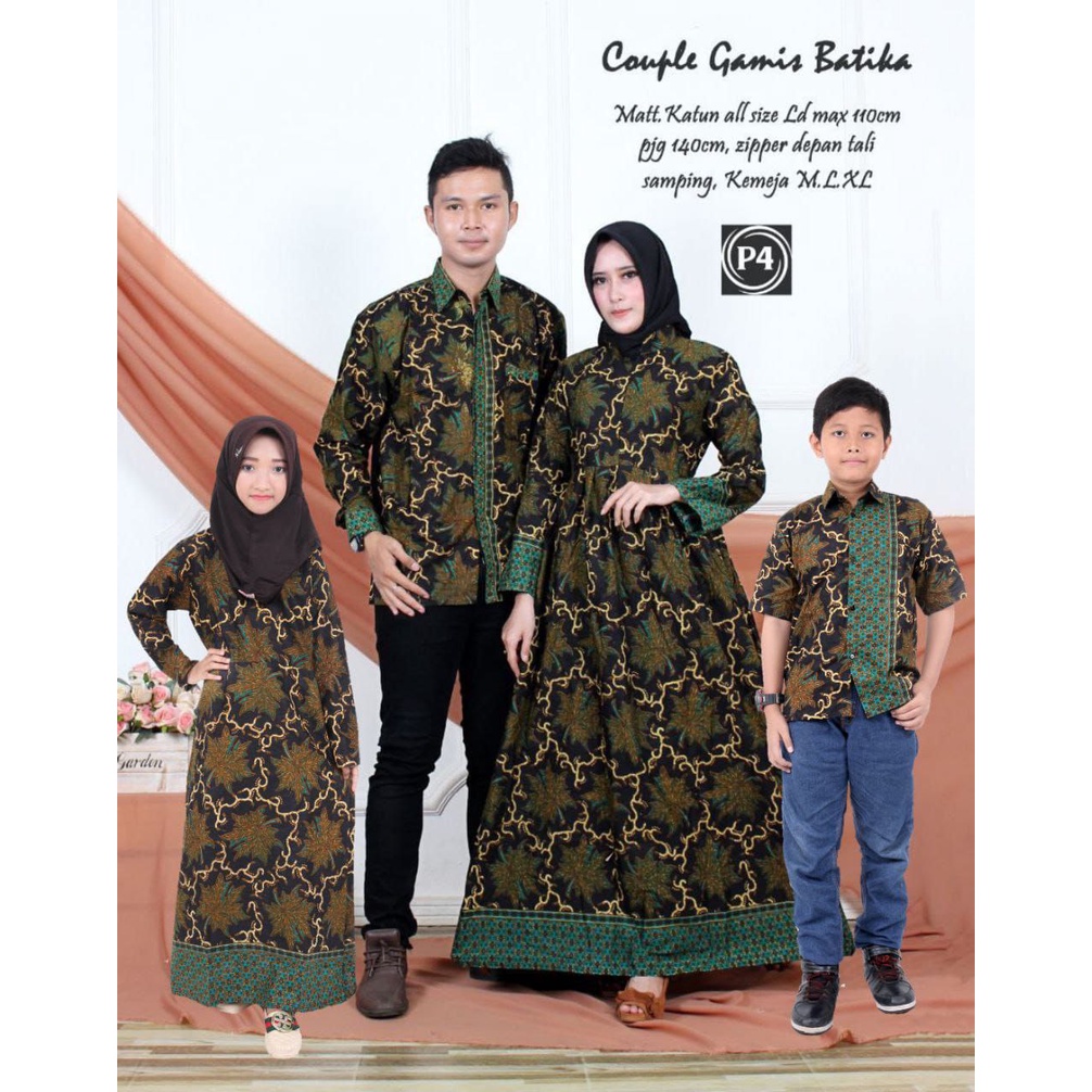Family Set Lebaran Batik/ Couple Batik Keluarga / couple keluarga lebaran / couple keluarga lebaran 2022 / couple ibu dan anak perempuan / couple muslim