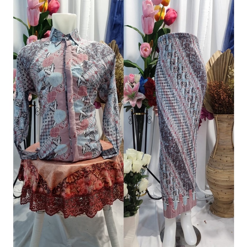 (COD) Terlaris Batik Couple Remaja, Pasangan Muda atau Suami istri - Motif Asoka Pink