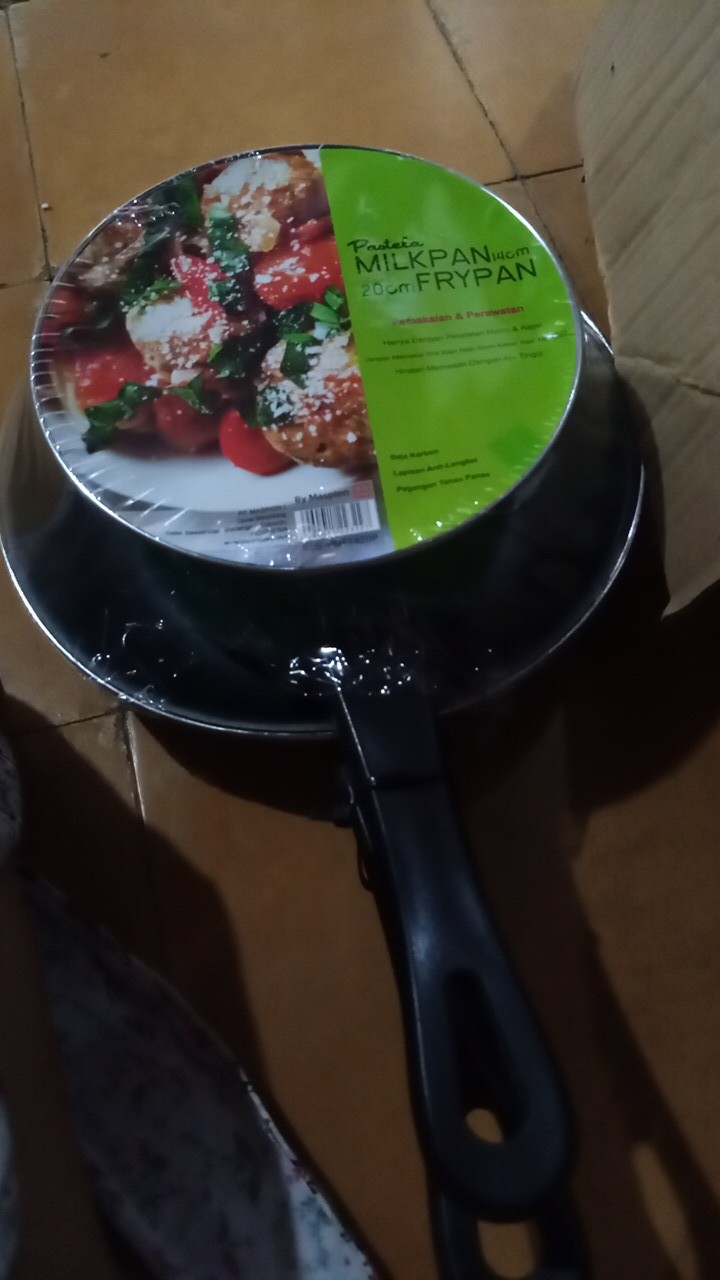 Maspion Pastela Set 2pcs / Teflon Penggorengan 20cm + Panci Susu 14cm Anti Lengket / Kado Pernikahan