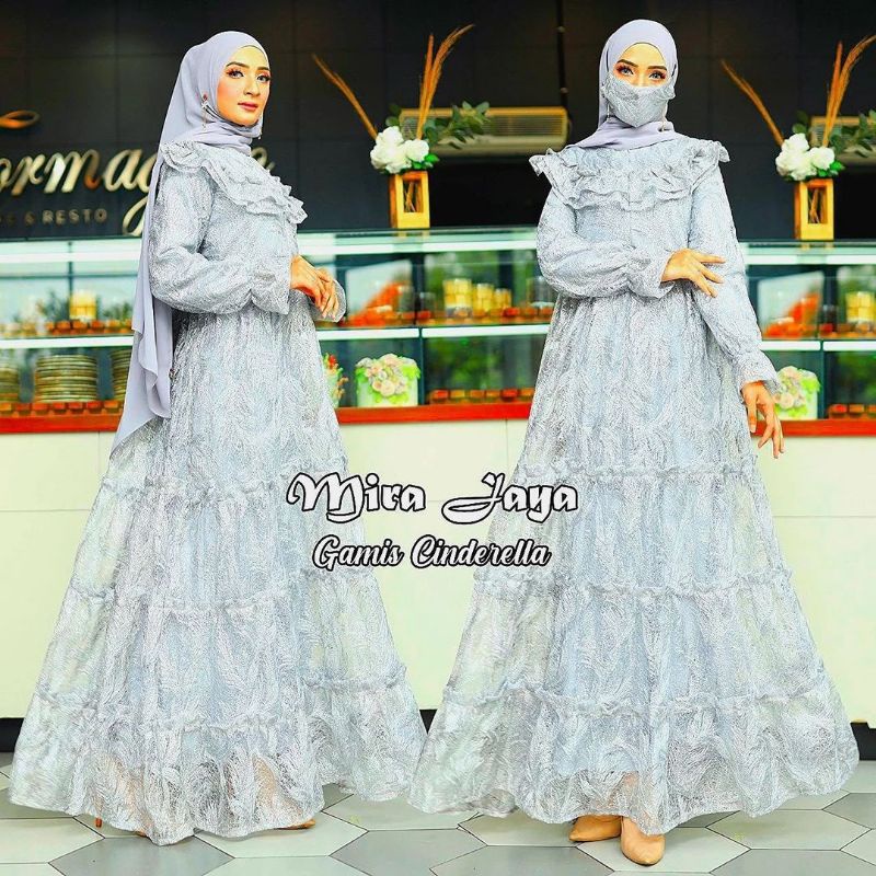 GAMIS TILE MUTIARA//GAMIS CINDERELLA TILE//FASHION MUSLIM//GAMIS BUTIK//GAUN PESTA