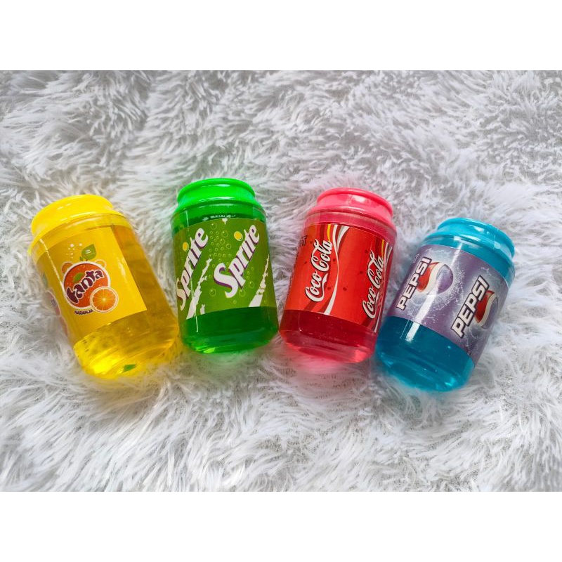 Mainan Anak Slime Boba Slime Kaleng Warna Warni