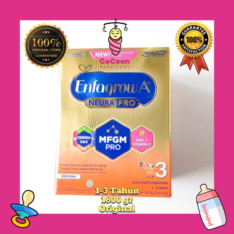 Susu Formula Anak Enfagrow A+ 3 MFGM 1800 gr 1800g 1,8kg Original