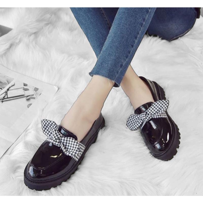 Sepatu Loafer Wanita '' AMANDA '' Korea Style Pita Lucu Premium DM 14