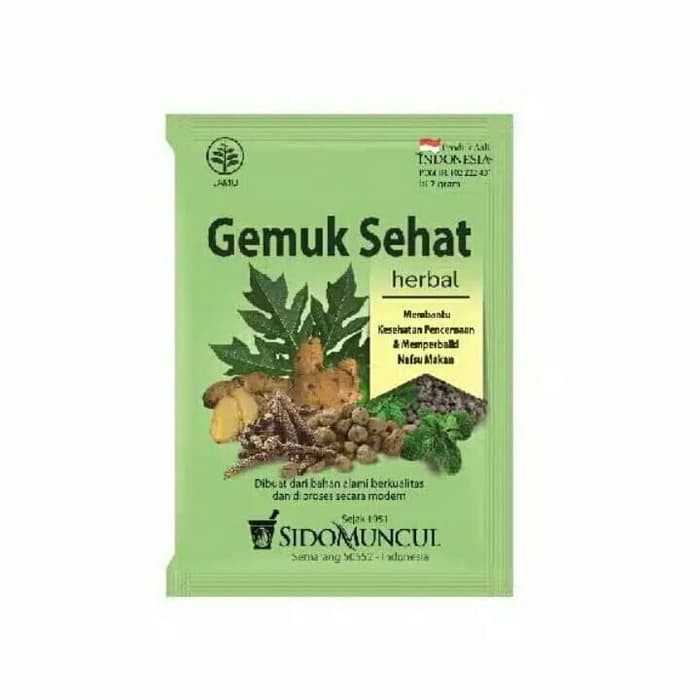 

Jamu Sidomuncul Gemuk sehat / Penambah Nafsu Makan 1 pack